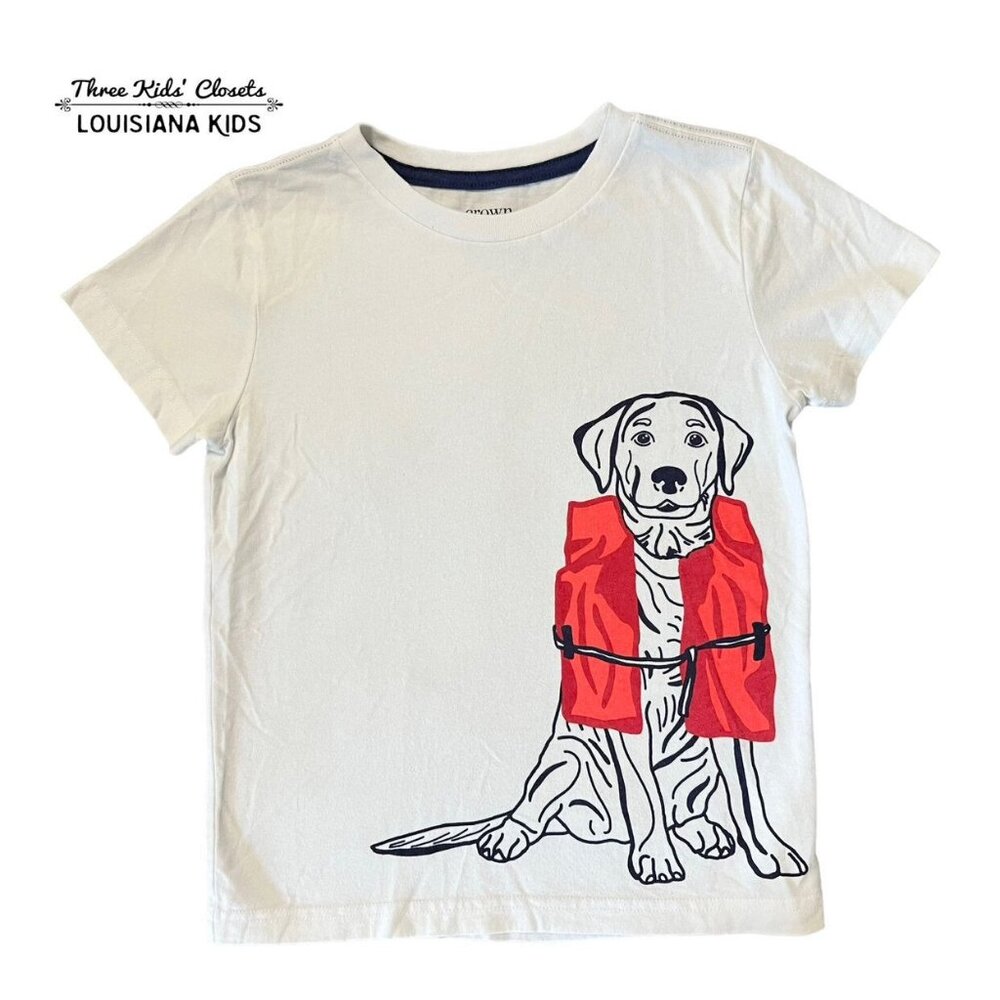 Crown & Ivy Kids Sz 6 Dog In Life Jacket Shirt
